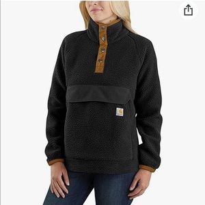 NWOT Carhartt Women's Relaxed Fit 1/4 Snap Front Fleece Work Pullover